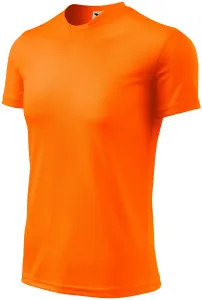 Koszulka sportowa dla dzieci, neonowy pomarańczowy #104858