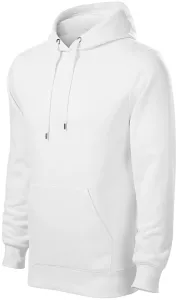 Męska bluza z kapturem bez zamka, biały