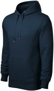 Męska bluza z kapturem bez zamka, ciemny niebieski #106250