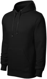 Męska bluza z kapturem bez zamka, czarny #106214