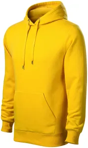 Męska bluza z kapturem bez zamka, żółty #106220