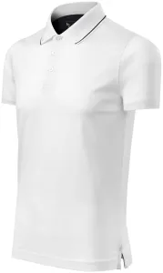 Męska elegancka merceryzowana koszulka polo, biały #101616