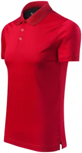 Męska elegancka merceryzowana koszulka polo, formula red