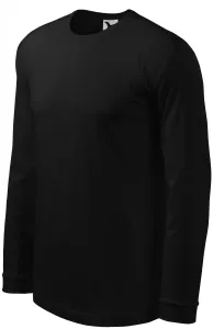 Męska koszulka kontrastowa z długim rękawem, czarny