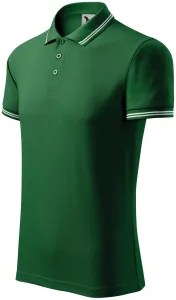 Męska koszulka polo w kontrastowym kolorze, butelkowa zieleń #317570