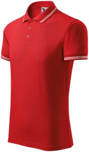 Męska koszulka polo w kontrastowym kolorze, czerwony