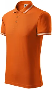 Męska koszulka polo w kontrastowym kolorze, pomarańczowy #103446
