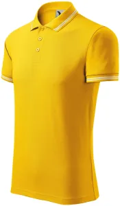 Męska koszulka polo w kontrastowym kolorze, żółty #317499
