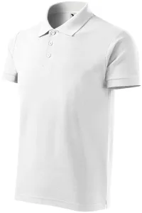 Męska koszulka polo wagi ciężkiej, biały #103071