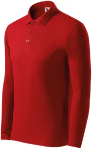Męska koszulka polo z długim rękawem, czerwony #104663