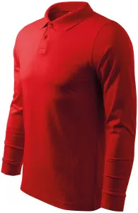 Męska koszulka polo z długim rękawem, czerwony #318212