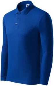 Męska koszulka polo z długim rękawem, królewski niebieski #318913