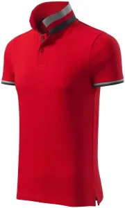 Męska koszulka polo z kołnierzem do góry, formula red #101512