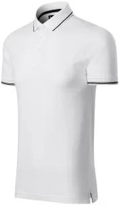 Męska koszulka polo z kontrastowymi detalami, biały #100798