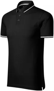 Męska koszulka polo z kontrastowymi detalami, czarny #314158