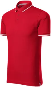 Męska koszulka polo z kontrastowymi detalami, formula red #100816