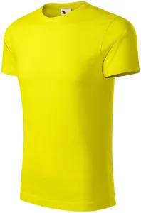 Męska koszulka z bawełny organicznej, cytrynowo żółty #321140
