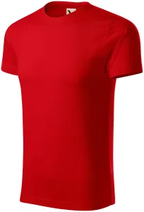Męska koszulka z bawełny organicznej, czerwony #106574