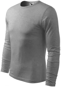 Męska koszulka z długim rękawem, ciemnoszary marmur #101978