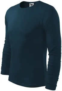 Męska koszulka z długim rękawem, ciemny niebieski #101995