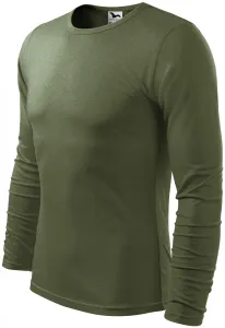Męska koszulka z długim rękawem, khaki #102012