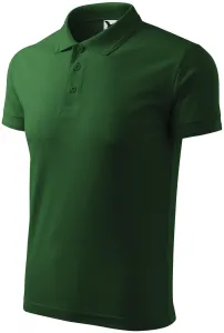 Męska luźna koszulka polo, butelkowa zieleń #103239