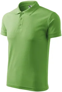 Męska luźna koszulka polo, zielony groszek #317249
