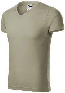Obcisła koszulka męska, jasny khaki #104593