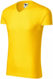 Obcisła koszulka męska, żółty #318774