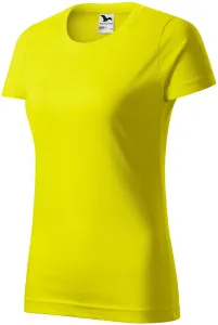 Prosta koszulka damska, cytrynowo żółty #100358