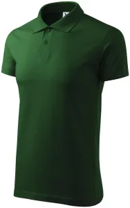 Prosta koszulka polo męska, butelkowa zieleń #317642