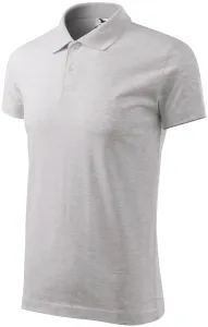 Prosta koszulka polo męska, jasnoszary marmur #103557