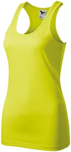 Sportowy top damski, neonowy żółty #105614