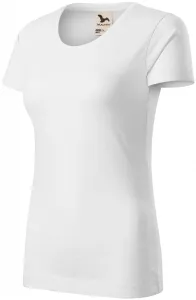 T-shirt damski, teksturowana bawełna organiczna, biały #321279