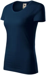 T-shirt damski z bawełny organicznej, ciemny niebieski #321186