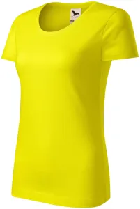 T-shirt damski z bawełny organicznej, cytrynowo żółty #321207