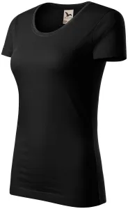 T-shirt damski z bawełny organicznej, czarny