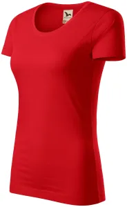 T-shirt damski z bawełny organicznej, czerwony #321160