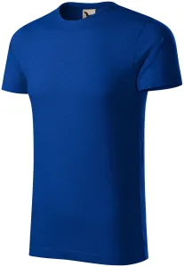 T-shirt męski, teksturowana bawełna organiczna, królewski niebieski #321255