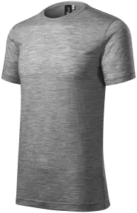 T-shirt męski wykonany z wełny Merino, ciemnoszary marmur #321047