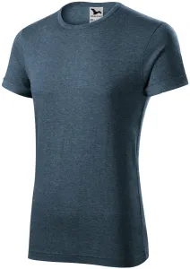 T-shirt męski z podwiniętymi rękawami, ciemny dżinsowy marmur #319355