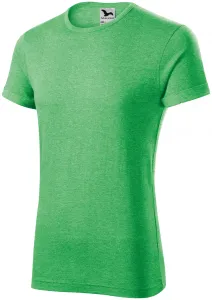 T-shirt męski z podwiniętymi rękawami, zielony marmur #319380