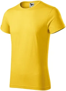 T-shirt męski z podwiniętymi rękawami, żółty marmur #319368