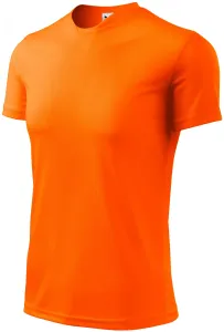 T-shirt z asymetrycznym dekoltem, neonowy pomarańczowy #102892