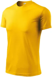 T-shirt z asymetrycznym dekoltem, żółty #316761