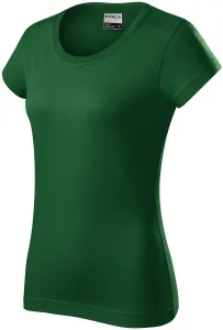 Trwała koszulka damska o dużej gramaturze, butelkowa zieleń