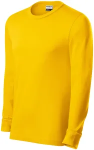 Trwała koszulka męska z długim rękawem, żółty #320082