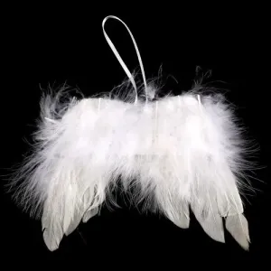 Anielskie skrzydła z piór 13 x 9 x 2 cm, biały, komplet 12 szt