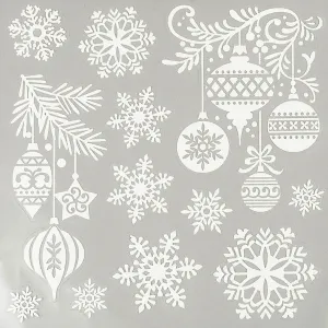 Bożonarodzeniowa dekoracja okienna płatki śniegu 2 szt