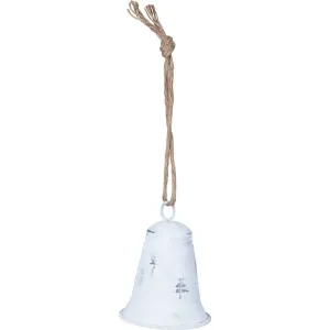 Dzwonek bożonarodzeniowy do zawieszenia Campana, 9 x 13 cm, biały